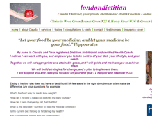 Tablet Screenshot of londondietitian.com